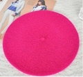 Flat lay of rose red wool beret on white lace fabric for autumn and winter style - 52-54cm / Rose Red