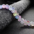 Perline rotonde in cristallo aurora satinato con effetto iridescente per gioielli - 6mm/Circa 62 pezzi / Arcobaleno
