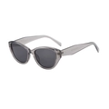 Occhiali da sole cat-eye retrò con montatura grigio fumo e lenti scure sfumate - Montatura grigia traslucida Lente grigia