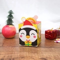 Caja de regalo amarilla de Navidad con pingüino para dulces y pequeños obsequios - Pingüino Amarillo