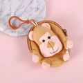 Detail of plush monkey coin purse with cute embroidery and durable orange lobster clasp - 02-Monkey