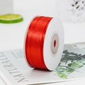 3mm vibrant red double-sided satin ribbon roll for gift wrapping and bookmark crafts - One Roll 91 Meters Long / Red (26#)