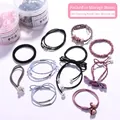 10-piece elastic hair tie set in mixed colors with clear storage containers - 41# Charming Mixed Color 10-piece Set