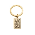 Golden stainless steel Sagittarius zodiac keychain featuring a polished rectangular pendant - Gold-Sagittarius (12星座钥匙扣金色-4)