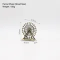 Bronze London Eye ferris wheel metal model souvenir height 9.5cm for shelf decor - The London Eye Ferris Wheel (Small)