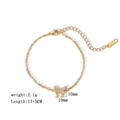Dettaglio del bracciale con farfalla placcato oro 18K con dimensioni e info peso - Stile Farfalla Traforata (YYB023109)