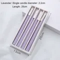 Set di quattro candele profumate viola chiaro per decorazioni vintage nordiche - Viola Chiaro (Profumo alla Lavanda)
