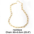 Collana a catena a graffetta dorata classica 60cm con estensione 5cm e chiusura - Collana Oro / 60+5cm