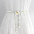 Chaîne de taille en perles pour femme avec boucle marguerite et perles pendantes élégantes - Marguerite Sauvage