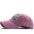 Gorra de béisbol rosa vintage de algodón lavado con bordado de Arizona y detalle 1932 - Ajustable / Rosa