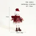 Christmas snowman plush ornament in red white knit sweater for tree decoration - Winter Hat Snowman (2023B-2)