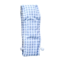 Blue and white gingham cooling dog collar with adjustable toggles for neck size - Blue Checkerboard