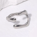Silver Irregular Fluid Style (JR305)