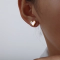 F955-gold White Sea Shell Earrings