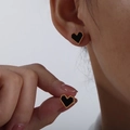 F955-gold Black Acrylic Earrings
