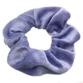 Soft purple velvet scrunchie for women, luxurious fabric hair tie with high-shine texture - Light Purple
