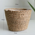 Cesto in paglia intrecciata a mano con fodera, 25x19cm, per piante e fiori da interno - Naturale Grande Conico