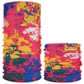 Pink yellow and blue splash ink camouflage seamless magic headband for cycling - Colorful Splash Camo