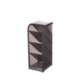 Vertical smoke gray translucent 4-slot desk organizer for pens and stationery - Large Slanted / Transparent Black