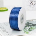 3mm dark blue double-sided satin ribbon roll for gift wrapping and DIY crafts - One Roll 91 Meters Long / Deep Blue (38#)
