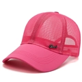 Cappellino da baseball a rete rosa con dettaglio Sport per protezione solare all'aperto - Regolabile / Rosa Rosso