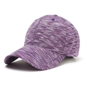 Space-dye purple and white knitted baseball cap with a classic six-panel curved brim design - One Size / Purple Grey