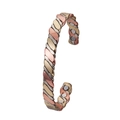 Women's twisted copper magnetic therapy bracelet in rose gold, gold and silver finish - Rose Gold