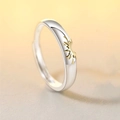 Anillo de girasol ajustable en plata con detalles dorados para pareja estilo minimal - Estilo de Hombre - Girasol/Patrón de Sol