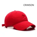 Classic washed cotton baseball cap in vibrant red with adjustable back strap - Adjustable / Red