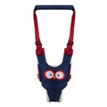 Arnés de seguridad para bebés azul marino con bordado de búho rojo y correas ajustables - BX38 Soporte Entrepierna-Azul Oushang-Búho