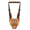 Harnais de marche bébé respirant avec motif ours et tissu en maille marron et orange - BX36 Respirant Soutien Entrejambe-Jaune Ours