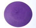 Top-down view of a classic purple wool felt beret for children with a clean minimalist design - 52-54cm / Dark Purple