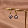 Simple Small Purple Pearl Style / 9-10mm