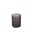 Translucent dark grey cylindrical organizer cup for toothbrushes or office pens - Cylindrical / Transparent Black