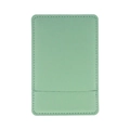Portable ultra-thin square makeup mirror with light green PU leather protective case - Teal Blue