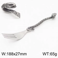 Artistic snake-shaped stainless steel fork with detailed textured handle and serpent head - Dinner Fork (KTA053-KJX)