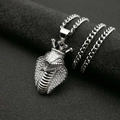 Cobra Crown Pendant / Pendant Only (Without Chain) / Silver