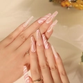 JP1909-Pink White Glitter Stripe