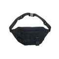 Versatile black canvas waist bag with adjustable straps and techwear buckles - One Size / Black