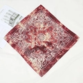 Cotton hip-hop bandana with burgundy and beige paisley tie-dye pattern for outdoor use - One Size / Burgundy