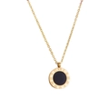 Gold Double Sided Black White Roman Necklace