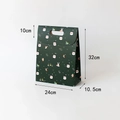 Green Christmas gift bag size guide with height 32cm, width 24cm, and depth 10.5cm - Green Large