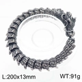 Punk style dragon scale bracelet in vintage silver with dimensions 200x13mm and 91g weight - Steel Dragon Style (KB170307)