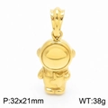 Colgante de astronauta hip hop dorado para hombre con medidas 32x21mm y peso de 38g - Estilo Astronauta (KP203509-KJX) / Dorado