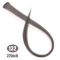 22-inch silver grey clip-in hair extension piece with metallic finish and straight texture - Grey (132H)