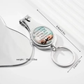 Detail of silver nail clipper keychain with friendship quote under glass dome - Friendship Quote (款式5)