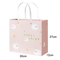 Sac cadeau rose avec motifs lapins et marguerites, grand format de 30x27x12cm - 30x27x12cm / Taille L Rose-Lapin