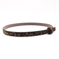 Dettaglio di cintura sottile leopardata con trama in ecopelliccia e fodera interna - M (56-58cm) / Cintura Sottile Con Stampa Leopardata / Accessori
