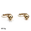 Minimalist 8mm gold-plated stainless steel ball drop earrings with leverback closure - 8mm Gold Leverback Style