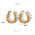 Detail showing 33mm gold-plated spiral earrings with dimensions and 6g weight details - Gold Wire Wrapped Style (YYE023319-G)